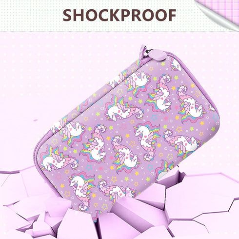 Leayjeen Kids Camera Case for Dylanto/GKTZ/HiMont/CAMCLID/ESOXOFFORE Instant Print Camera, Purple Unicorn (Case Only)