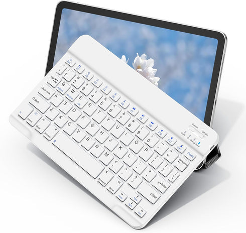 XIWMIX Wireless Bluetooth Keyboard for Samsung Galaxy Tablets, Ultra-Slim Portable, Type-C Rechargeable, Compatible
