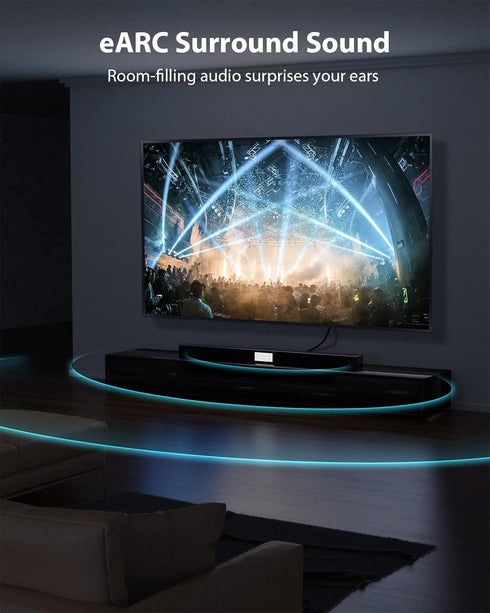 8K 25FT, 48Gbps CL3 8K60 4K120 144Hz HDR10+ Dolby PS5, 4K, Stouchi Long HDMI Cables Ultra High Speed HDMI Cord, in Wall