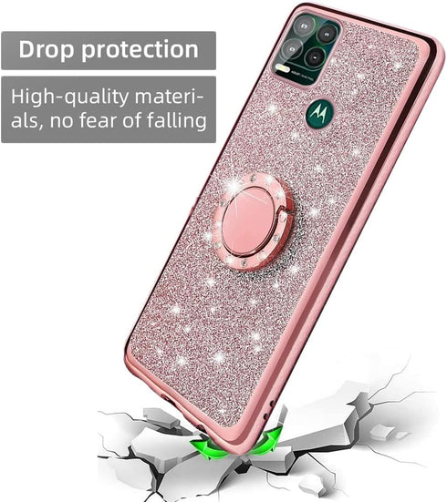 B-wishy Moto G Stylus 5G Phone Case - Luxury Glitter Sparkles Cute Silicone TPU Case with Stylus Pen, Kickstand, Bling