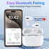 Wireless Charging Case Replacement for AirPods Pro 1st & 2nd Generation, Bluetooth Pairing Sync Button