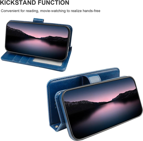 Bocasal Detachable Wallet Case for iPhone 13 Pro Max - RFID Blocking Card Slots, Premium PU Leather Magnetic Cover