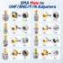 16pcs Anina RF Coaxial Adapter Kit UHF/BNC/N/F to SMA Male/Female Connectors for Ham Radio, Antenna, CCTV, WiFi, GPS