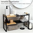 Solcasaco Expandable Desk Shelf Organizer, Sturdy Bamboo Desktop Riser for Monitor, Laptop & Office Storage, Modern
