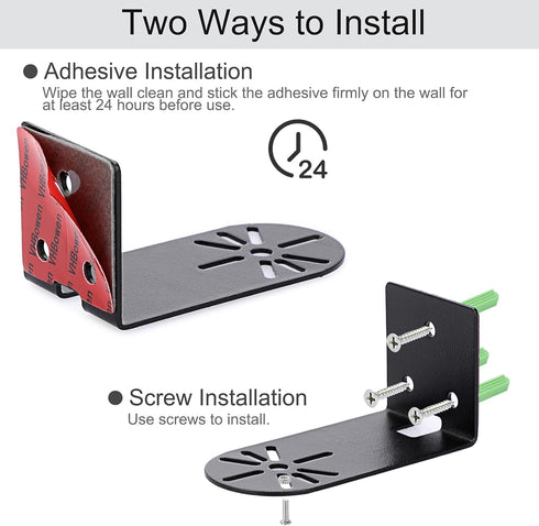 Sumnacon 3PCS Black Wall Mount Camera Shelf - Universal Small Floating Metal Shelf for Security Cameras, Speakers