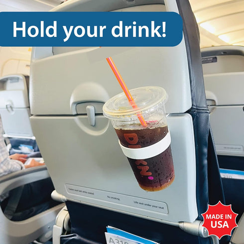 Airplane Drink or Phone Holder Travel Accessory (Black)
