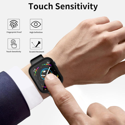 12 Pcs Hard PC Case Compatible for Apple Watch Series SE (2022) 6/5/4/SE 40mm with Tempered Glass Protector
