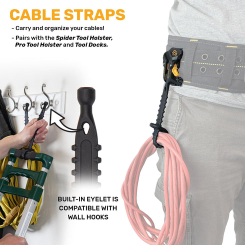 Spider Tool Holster - Packs of Three Add-Ons, Drill Pins, Pro Tool Tabs, Pro Tool Grips, Cable Straps