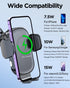 Lekente Wireless Car Charger, 15W Qi Fast Charging Phone Mount, Auto-Clamping Air Vent Holder for iPhone