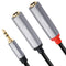 Togconn 1/8 Inch to Dual 1/4 Inch Audio Y-Splitter Cable 0.6 Feet,3.5mm TRS