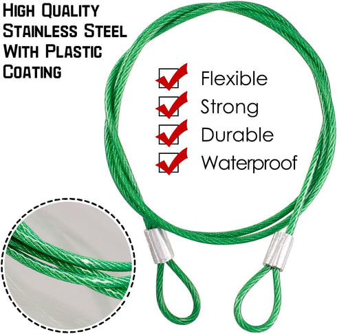 DanziX 4 Pack Safety Stainless Steel Tethers, Colorful Coated Lanyards for GoPro Hero Series and Other Camera Devices