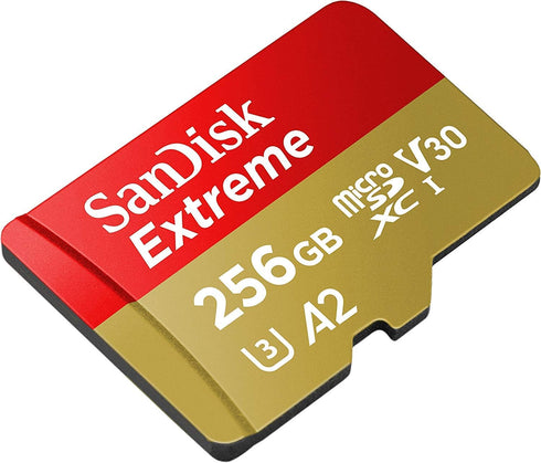 SanDisk Extreme 256GB Micro SD Card for GoPro - Works with Hero 9 Black, UHS-1 U3 / V30 A2 4K Class 10 Bundle