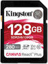 Kingston Canvas React Plus V60 SD 128GB - SDXC UHS-II 280R/100W U3 V60 for Full HD/4K