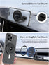 EWA MagOne Ultra Phone Grip Stand - Black, Leather Finger Strap, Removable Magnetic Ring Holder