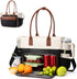 LOVEVOOK Teacher Tote Bag for Women, Laptop Bag Briefcase with Accordion File