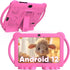 Kids Tablet 7 inch, Android 12 Tablet for Kids, 4GB RAM 32GB ROM, 512GB Expansion, with Parental Control, Pink