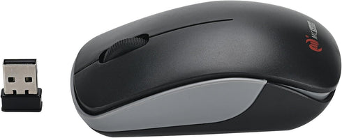 MCSaite 2.4G Slim Wireless Mouse with Nano Receiver (Black)