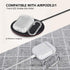 AIRSPO Clear Soft TPU Case for Apple AirPods 1/2 - Protective Cover with Keychain, Compatible with Wireless Charging.