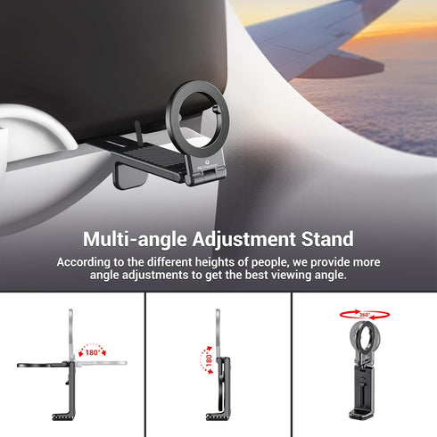 PROfezzion 2 Pack 17 16 15 14 13 12 360Rotation Magnetic Airplane Phone Holder for Mag Safe iPhone & All Phone, Travel