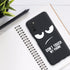 kwmobile TPU Silicone Case Compatible with Samsung Galaxy A03s - Case Soft Cover - Don't Touch My Phone White/Black