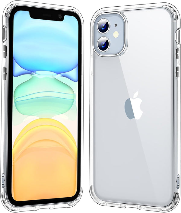 jaroco iPhone 11 Case 6.1-Inch, Non-Yellowing Shockproof Bumper Cover, Anti-Scratch Clear