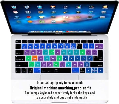 English Silicone Final Cut Pro X Shortcuts Keyboard Cover Skin for MacBook Air 13, Retina Display, Model A1932