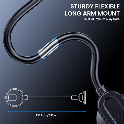 Magsafe Car Mount with Strong Magnets & Anti-Shake, Magnetic Phone Holder for Car, 18CM Long Arm for iPhone 15, 14, 13,