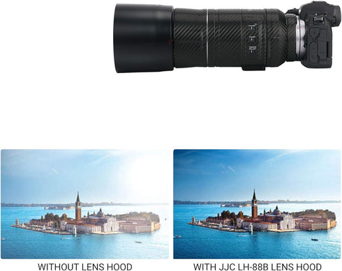 Reversible Lens Hood Shade for Canon RF 600mm f/11 is STM Lens, Fits Canon EOS R RP R5 R6, Replaces ET-88B, 82mm Filter