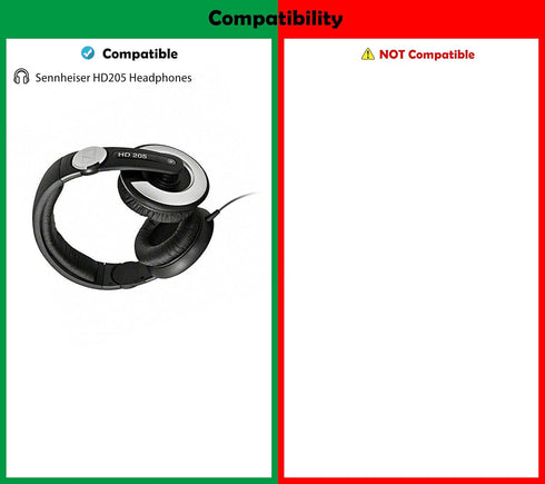 Breathable Headset Earpads Replacement Headphone Ear Pads Compatible with Sennheiser HD-205 HD 205 Headphone