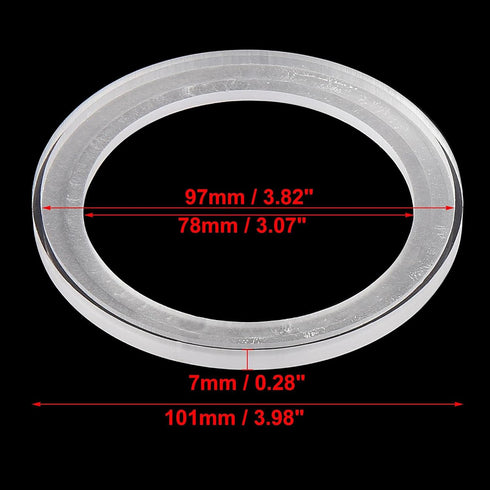 Unifizz 2Pcs Car Speaker Spacer Ring Mounting Plate, Transparent Acrylic 78mm ID for 3.5 Inch