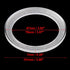 Unifizz 2Pcs Car Speaker Spacer Ring Mounting Plate, Transparent Acrylic 78mm ID for 3.5 Inch