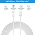 Sumind 10 ft Micro USB Extension Cable (4 Pcs) - Female to Male, Compatible with Wireless Security Cameras, White.