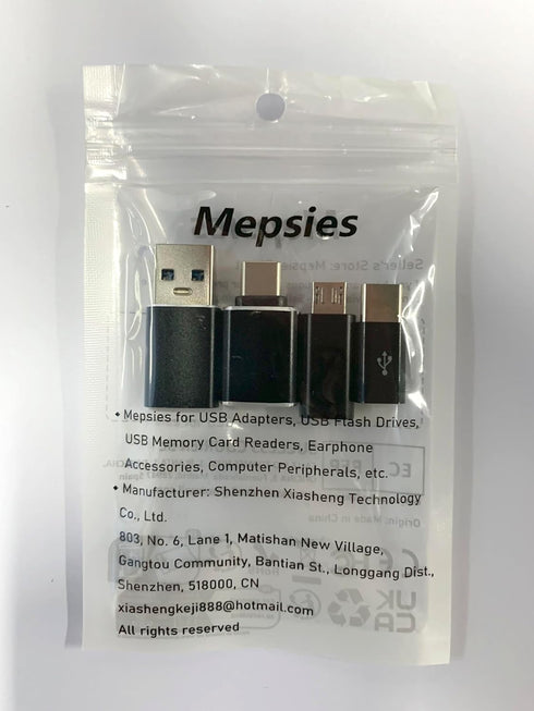 USB C Adapters 4 Pack - USB C to USB 3.0 OTG and Micro USB to USB C Adapter for MacBook Pro, Samsung Galaxy,