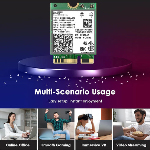 WAVLINK WiFi 7 Wireless Card, 8774Mbps Tri-Band BE200 M.2 NGFF Module with Bluetooth 5.4