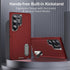 BaHaHoues Samsung Galaxy S24 Ultra Case, Shockproof Military Grade Cover with Kickstand, Red/Black 5G Protection.