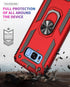Military Grade Drop Impact Case for Samsung Galaxy S8 Plus 6.2 inch | 360 Metal Rotating Ring Kickstand Holder with