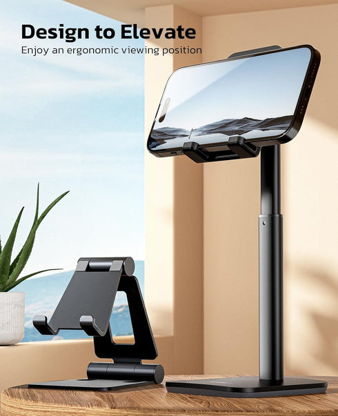 Nulaxy Phone Stand, Adjustable Cell Phone Holder for Desk, Compatible with All Smartphones (4-8 inches)