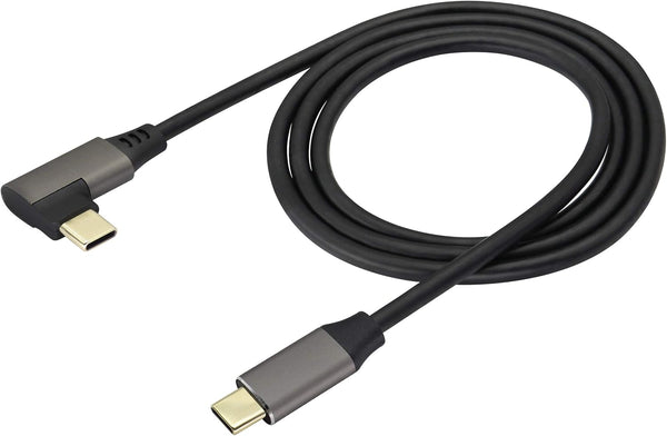 Right Angle Type C 3.1 Extension Cable - 4K@60Hz 90 Degree Type C USB Male to Male Connector Cable (1M/3Ft)