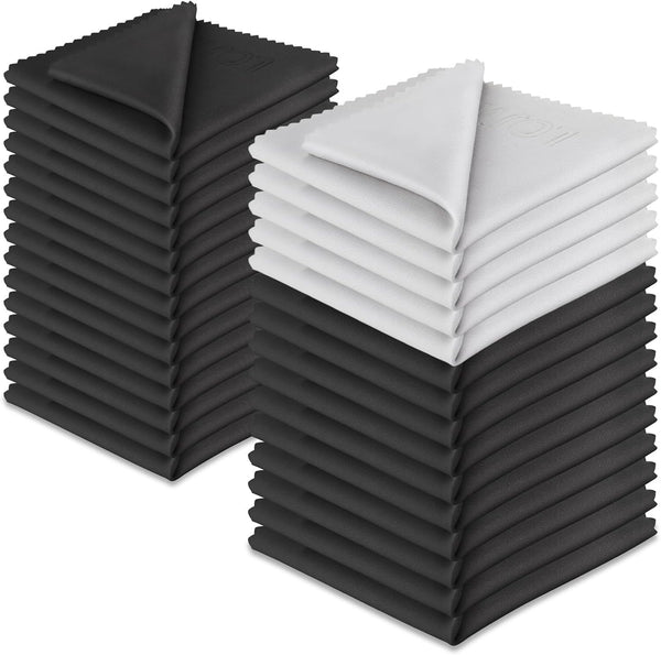 LOJWRY Glasses Cleaning Cloth 30 Pcs - 6*7in, Ultra Soft, Individually Wrapped, Streak-Free,