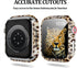 Cuteey 12 Pack Case with Tempered Glass Screen Protector for Apple Watch 44mm, Full Matte Leopard Cow Pattern, 12 Colors