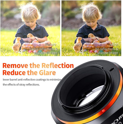 K&F Concept Lens Mount Adapter for Olympus OM Lens to M4/3 Olympus Pen Cameras
