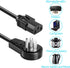 Maximm 6 360 3 16 5-15P IEC13 Monitor Computer Power Cord Ft Flat Plug Rotating PC Cable Prong for, Desktop, Printer
