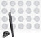 Macuezu 20 PCS Earbud Mesh Replacement with Tweezers, 4 Mm Stainless Steel Earbud