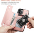 ONETOP Wallet Case for iPhone 12/12 Pro, PU Leather with Card Holder, Kickstand, Rose Gold