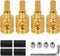 4-Pack Amp Input Reducer from 0 Gauge to 4 Gauge with Hex Screw Clamp, Heat Shrink Tubes & Hex Tool for Car Audio