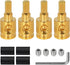 4-Pack Amp Input Reducer from 0 Gauge to 4 Gauge with Hex Screw Clamp, Heat Shrink Tubes & Hex Tool for Car Audio