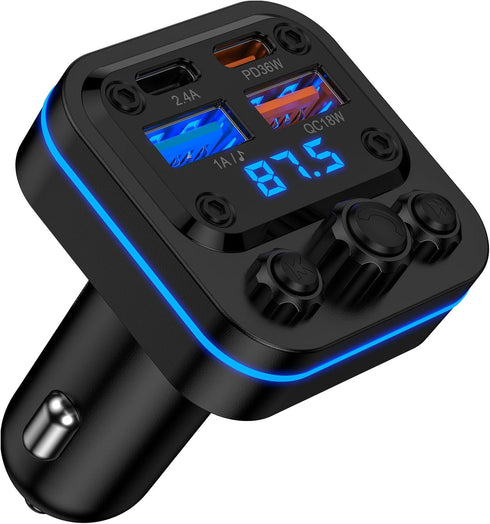 AILKIN Bluetooth Fm Transmitter for Car, 54w Fast Charging, Blue Tooth 5.4 Car
