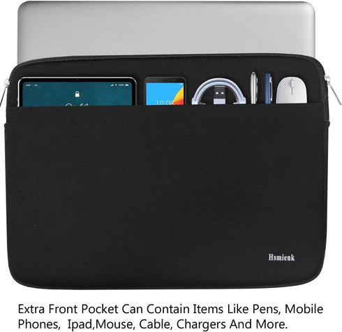 Hsmienk 15.6 inch, 15.6" Laptop Case Sleeve Shockproof Protective Notebook Case with Accessory Pocket, Briefcase