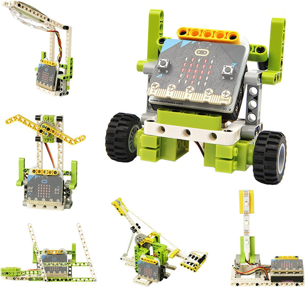 ELECFREAKS microbit Ring:bit 6-in-1 Starter Kit, Programmable Makecode Coding Learning Kit with