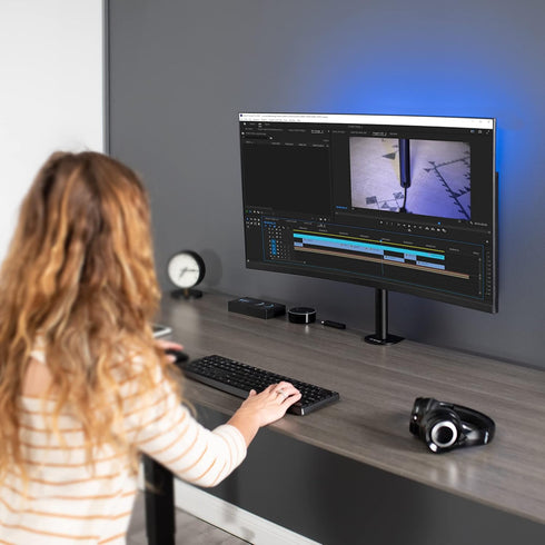 VIVO Heavy Duty Desk Mount Stand for 13 to 38 inch LCD Monitor, Holds Standard to Ultrawide Screen